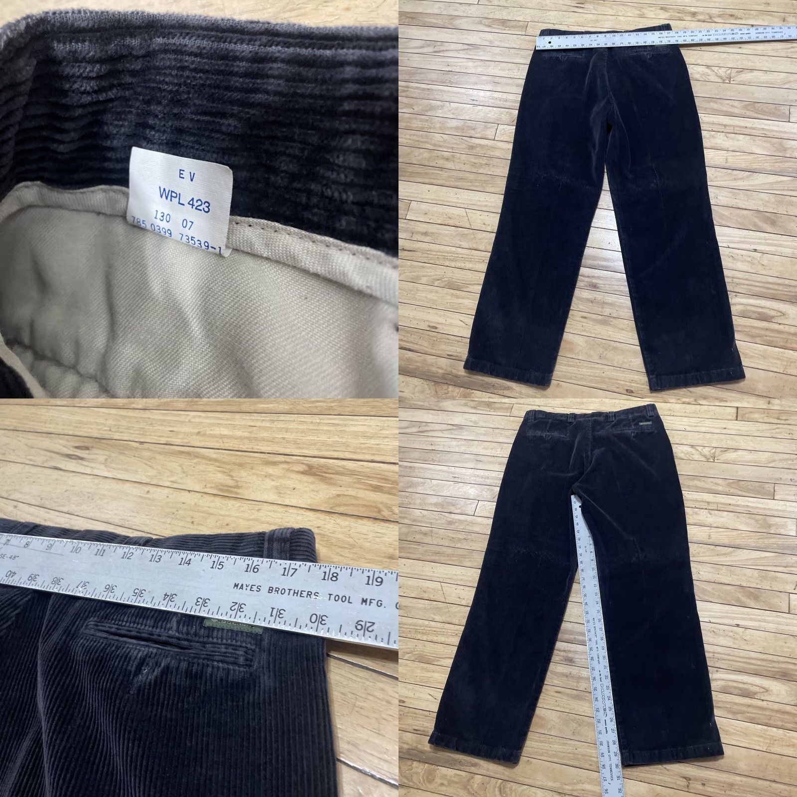 Dockers VINTAGE Dockers Khakis Pants Men 36x32 Corduroy Black 90s Skater Chunky 36 Regular Mens Size US 36 / EU 52 - 8 Thumbnail