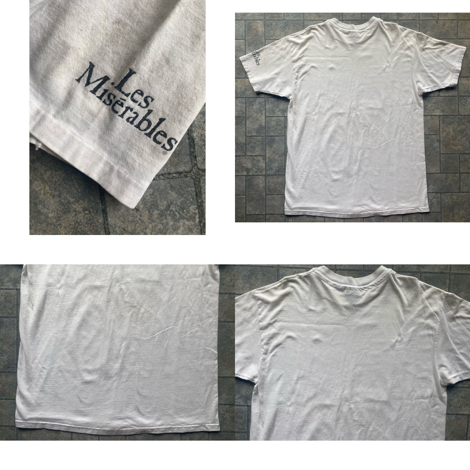 Hanes VINTAGE Hanes XL White Shirt Mens 1980s Les Miserables Movie 1986 T-Shirt Short Sleeve White 80s Theme Hanes XL Mens Shirt Size US XL / EU 56 / 4 - 10 Thumbnail