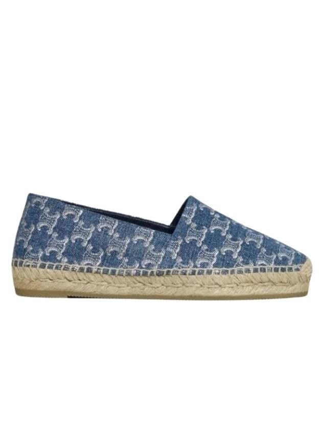Celine triomphe stamped denim espadrilles navy Size US 12 / IT 42 - 1 Preview