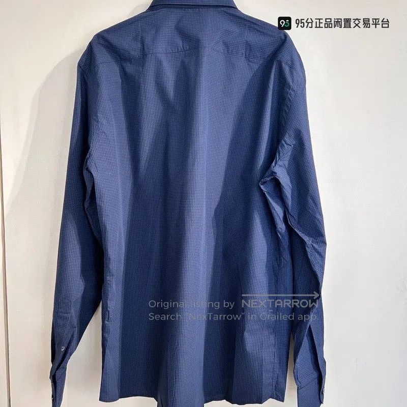 Ermenegildo Zegna Zegna Men's Blue Check Long. Size US XL / EU 56 / 4 - 2 Thumbnail