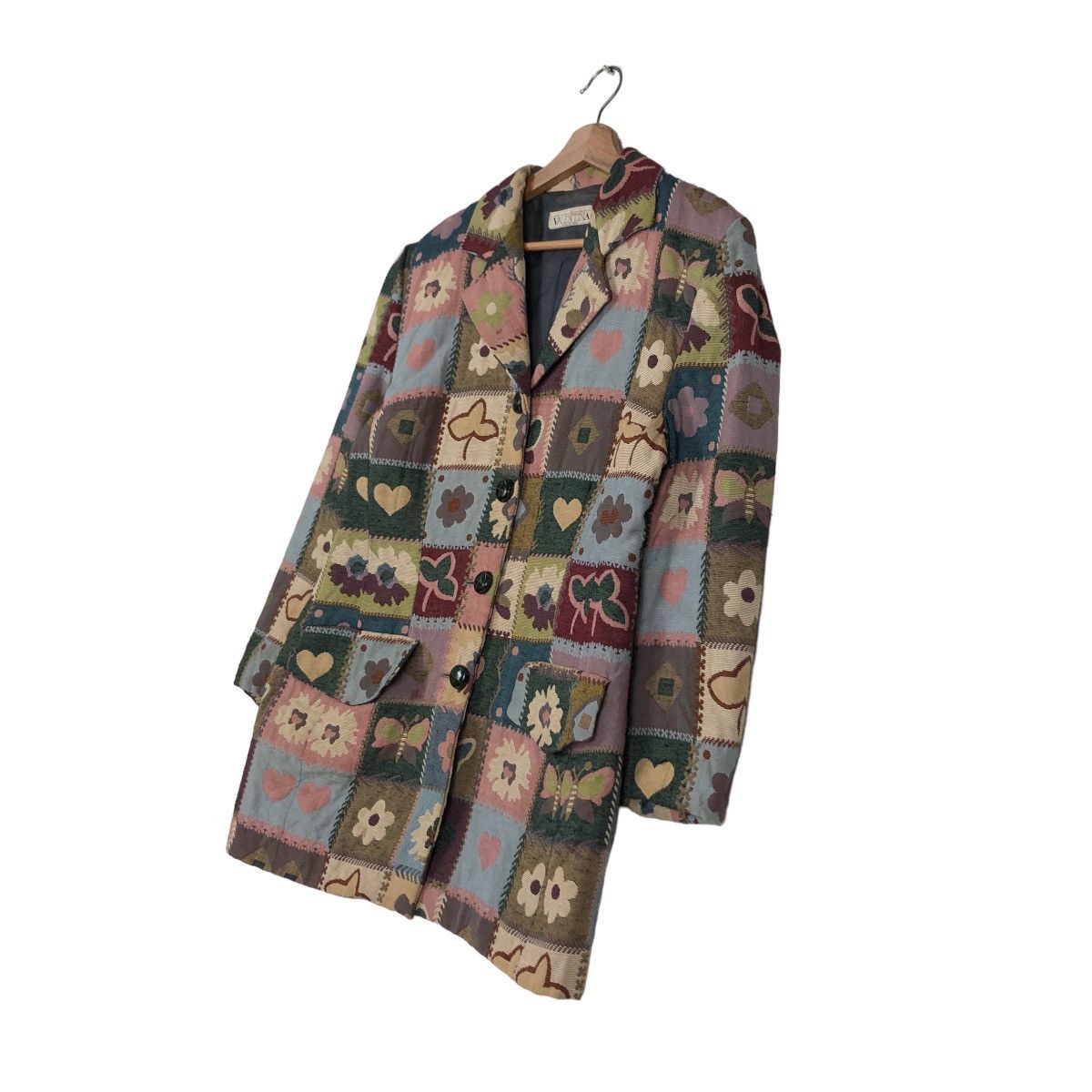 Designer 📌VINTAGE PATCHWORK DESIGN ART VALENTINA ITALY Size US S / EU 44-46 / 1 - 12 Thumbnail