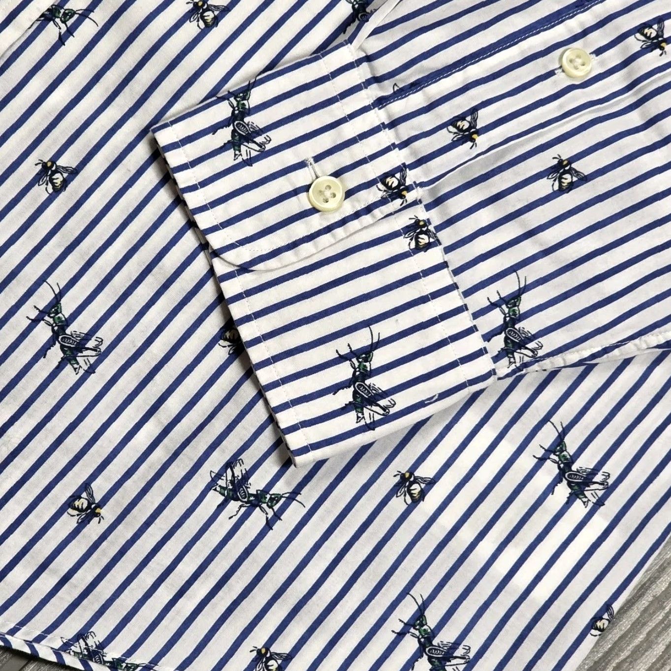 Polo Ralph Lauren Polo Ralph Lauren Shirt M Men Blue White Striped Button-Up Long Sleeve Size US M / EU 48-50 / 2 - 6 Thumbnail