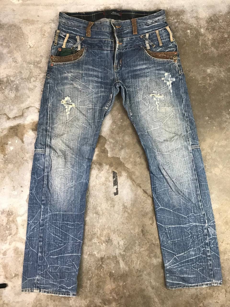 Vintage Double Waist deni Pants