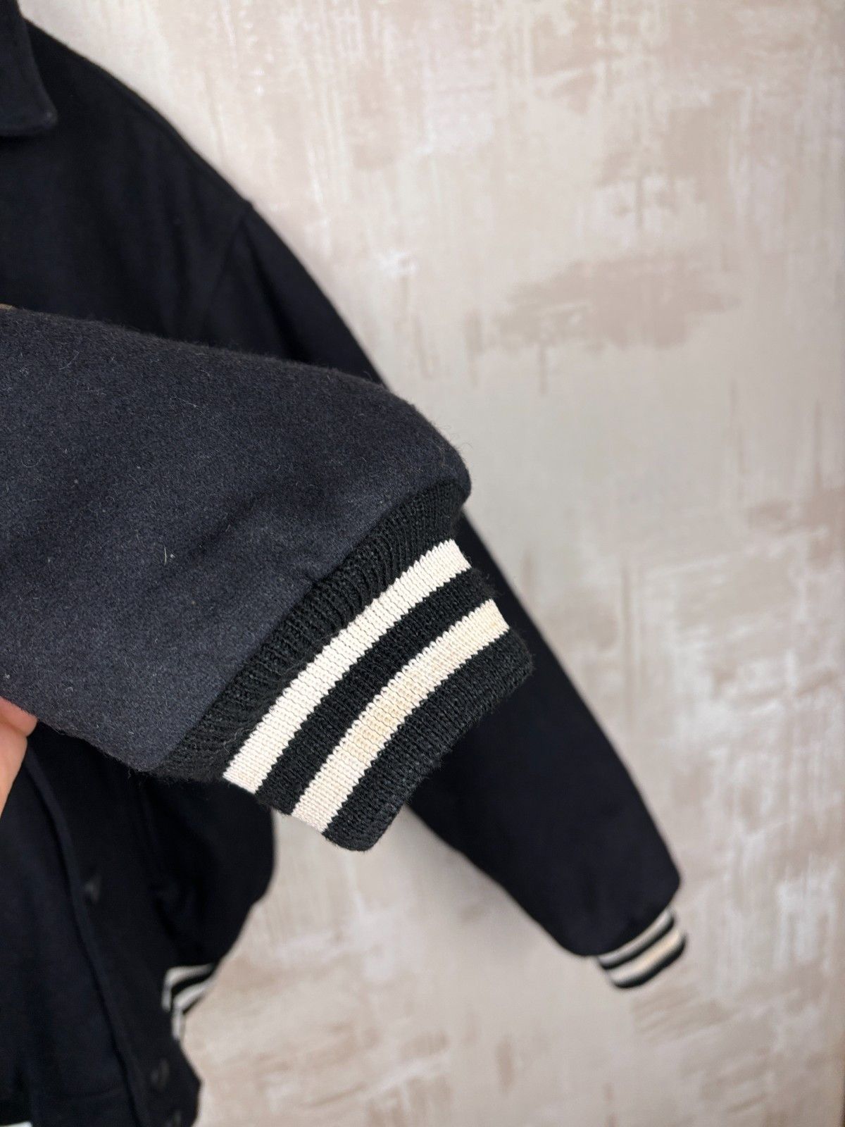 Vintage Vintage Black Panther College Bomber Jacket Wool Blend Size US XL / EU 56 / 4 - 17 Thumbnail