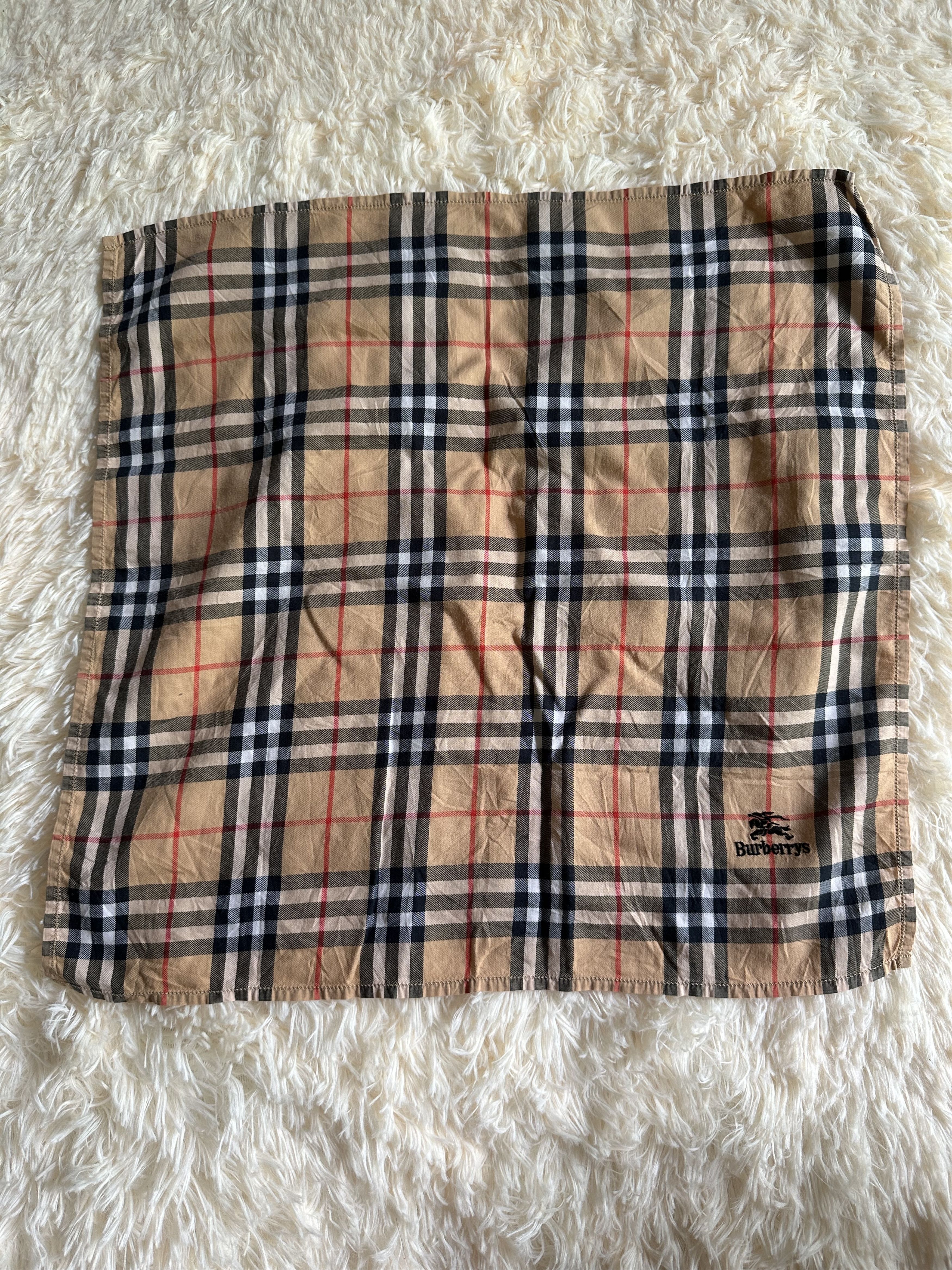 Burberry Vintage Lot Of 2 Handkerchief Burberry Scarf Sil Size ONE SIZE - 2 Thumbnail