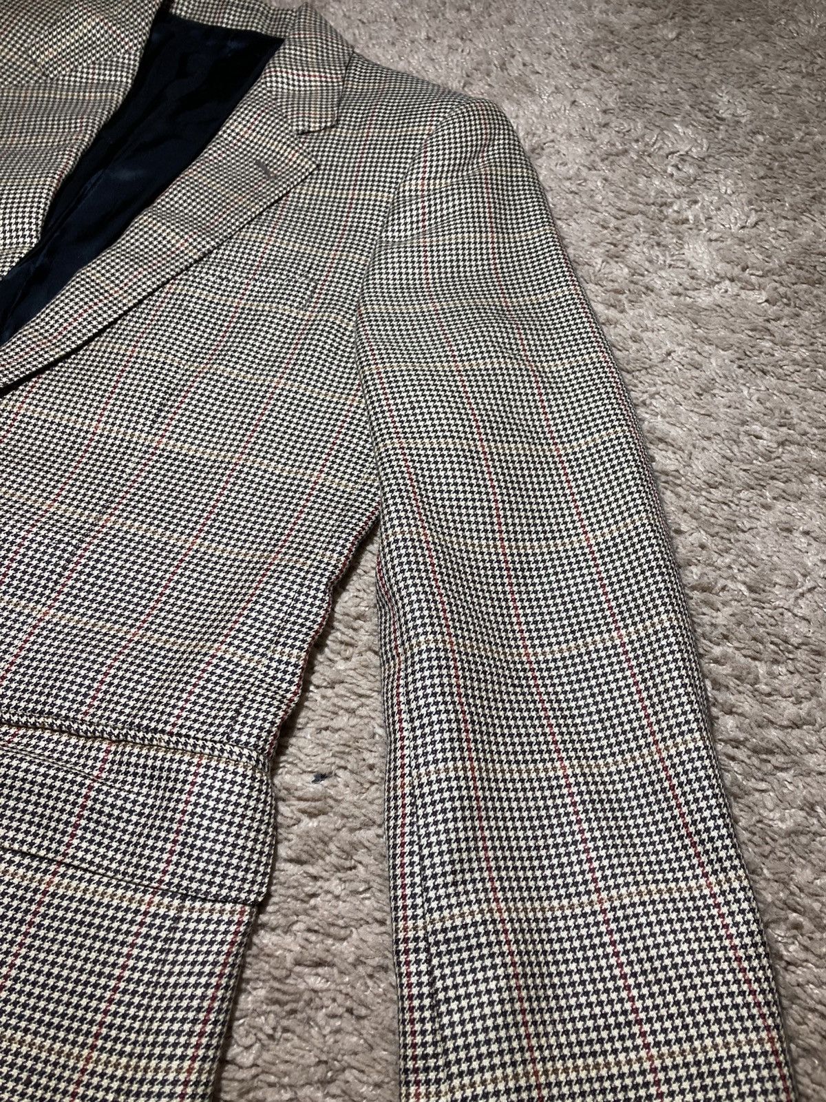 Celine SS20 Celine Houndstooth Check Coat Blazer Jacket 2020 70s Size 44R - 4 Thumbnail