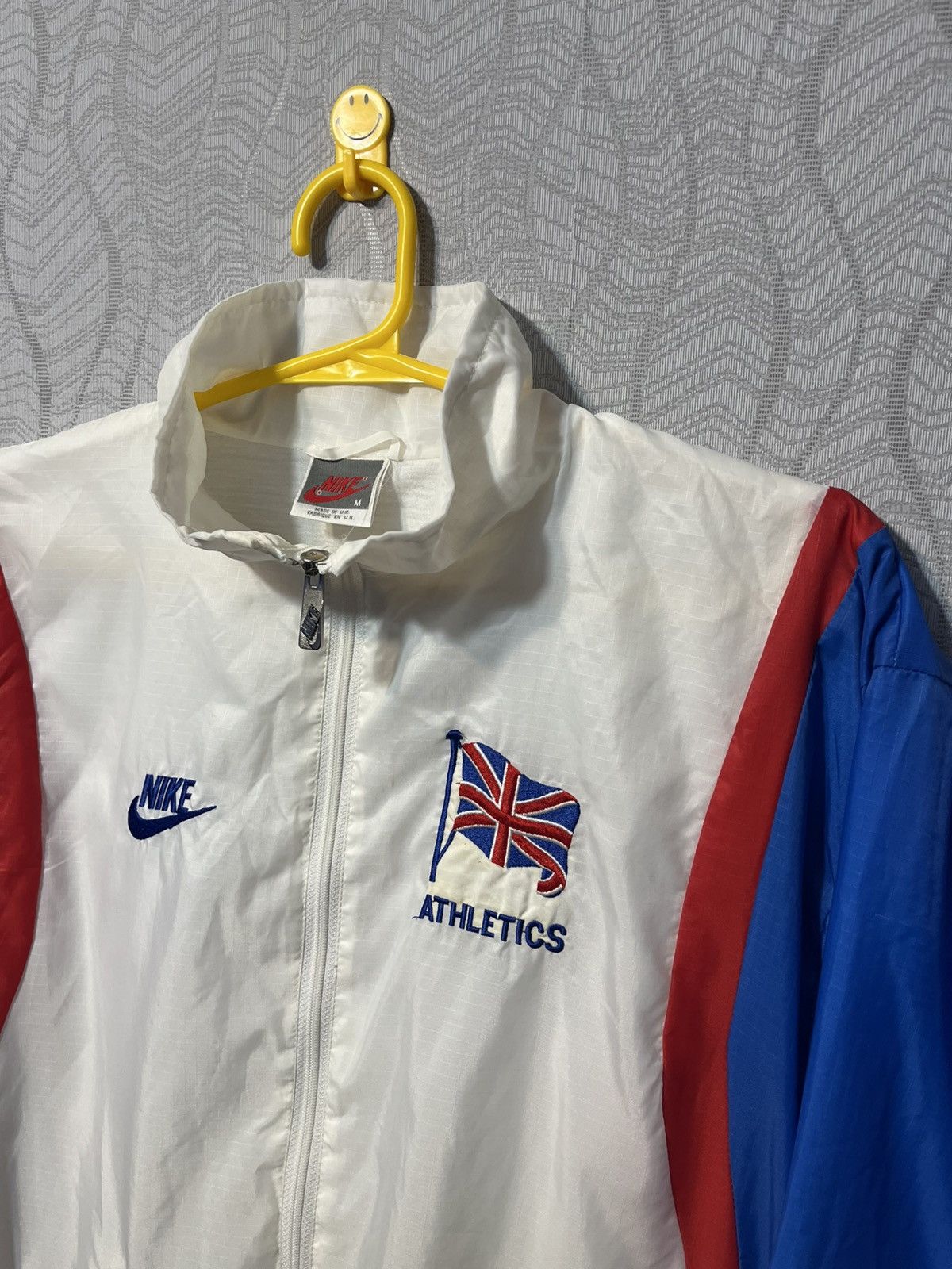 Nike × Vintage Vintage 80s Nike Athletics Track Jacket Team Great Britain Size US M / EU 48-50 / 2 - 3 Thumbnail