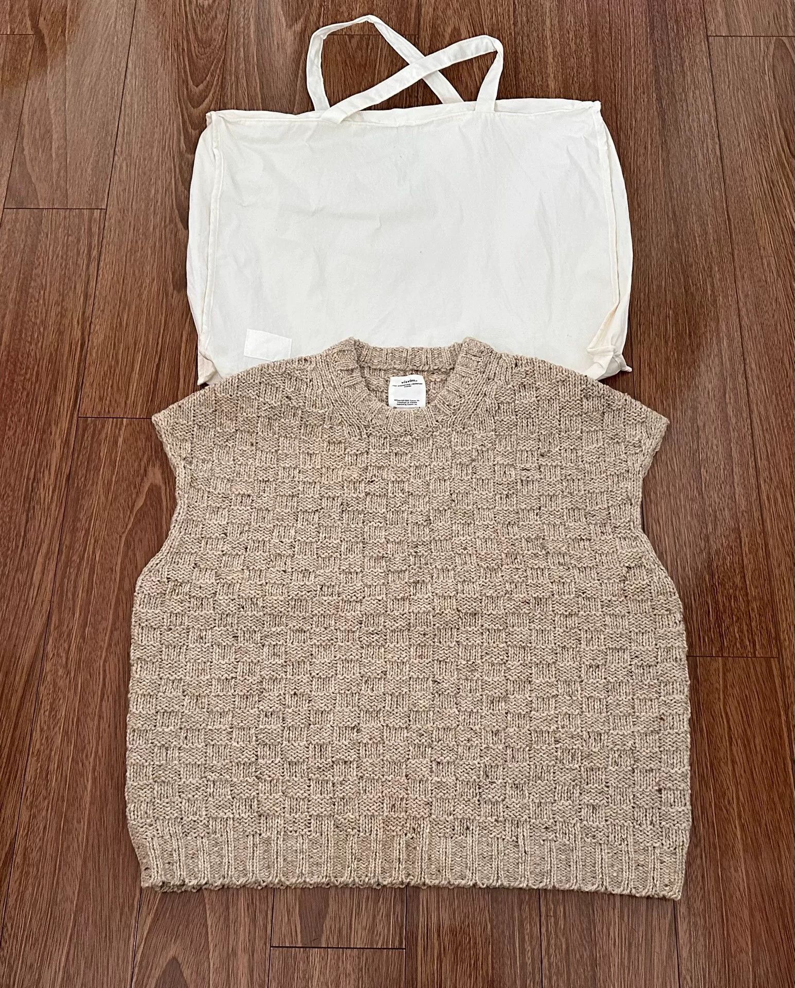 Visvim visvim mondo knit vest in beige wool Size US S / EU 44-46 / 1 - 1 Thumbnail