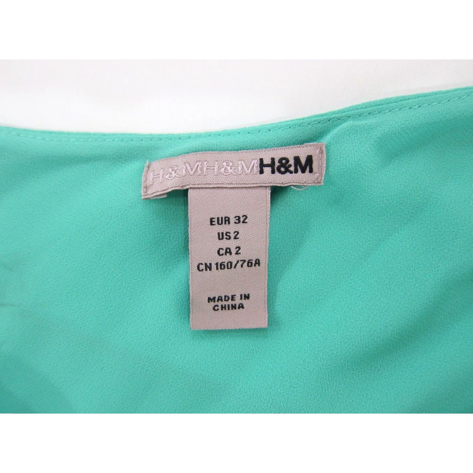 H&M H&M Green Silky One Shoulder Twist Wrap Shift Tunic Tent Dress Women Size 2 Size XS / US 0-2 / IT 36-38 - 4 Thumbnail