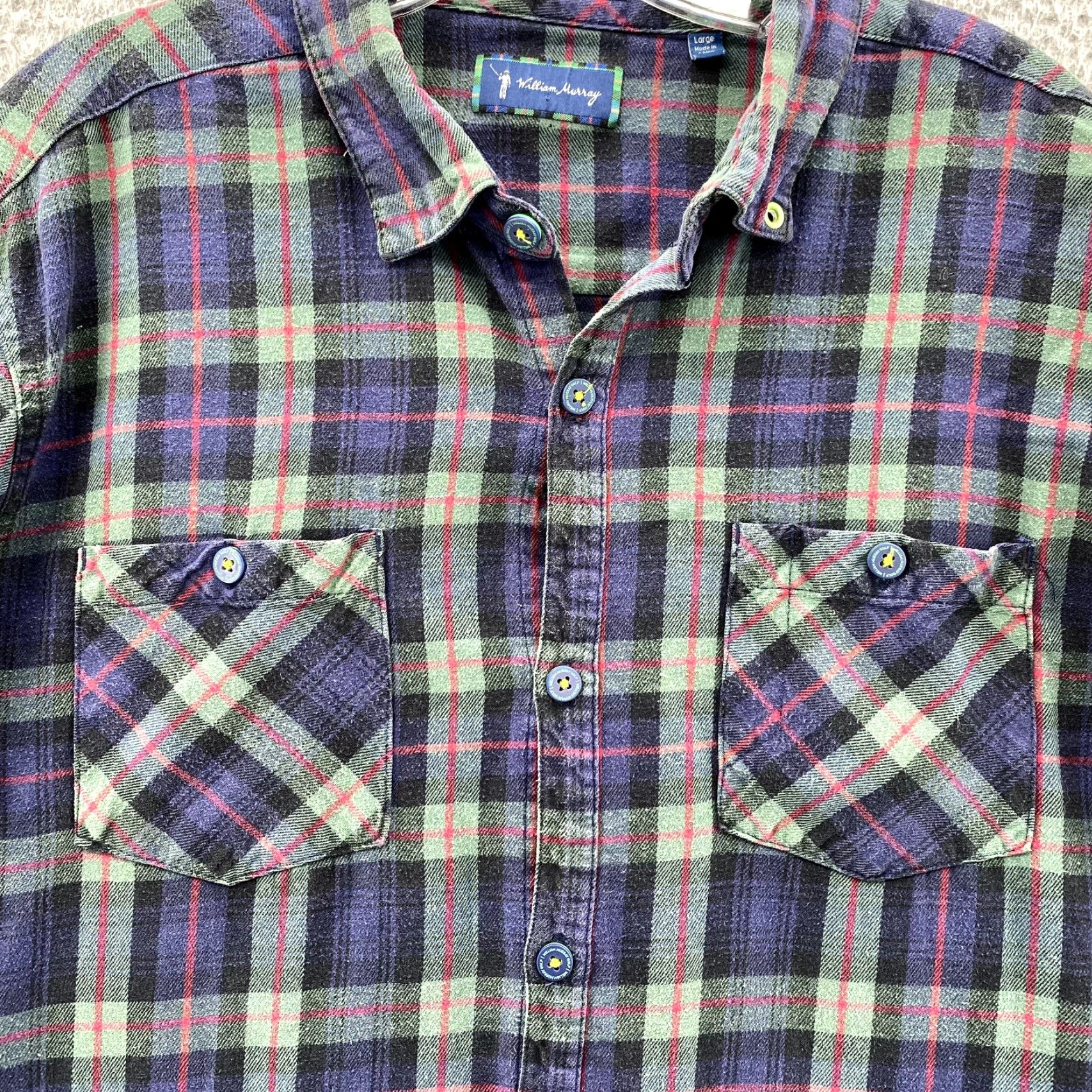 Vintage VINTAGE Willam Murray Golf Flannel Shirt Men's Large Plaid Madras Cabin Grandpa Gorpcore Shirt Size US L / EU 52-54 / 3 - 3 Thumbnail