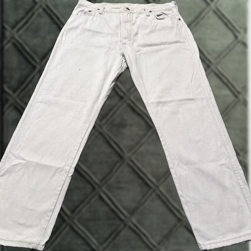 Wrangler Wrangler Cowboy Cut Original Fit Jeans Men's Ivory Denim Classic Zip Fly 38X30 Size US 38 / EU 54 - 1 Thumbnail
