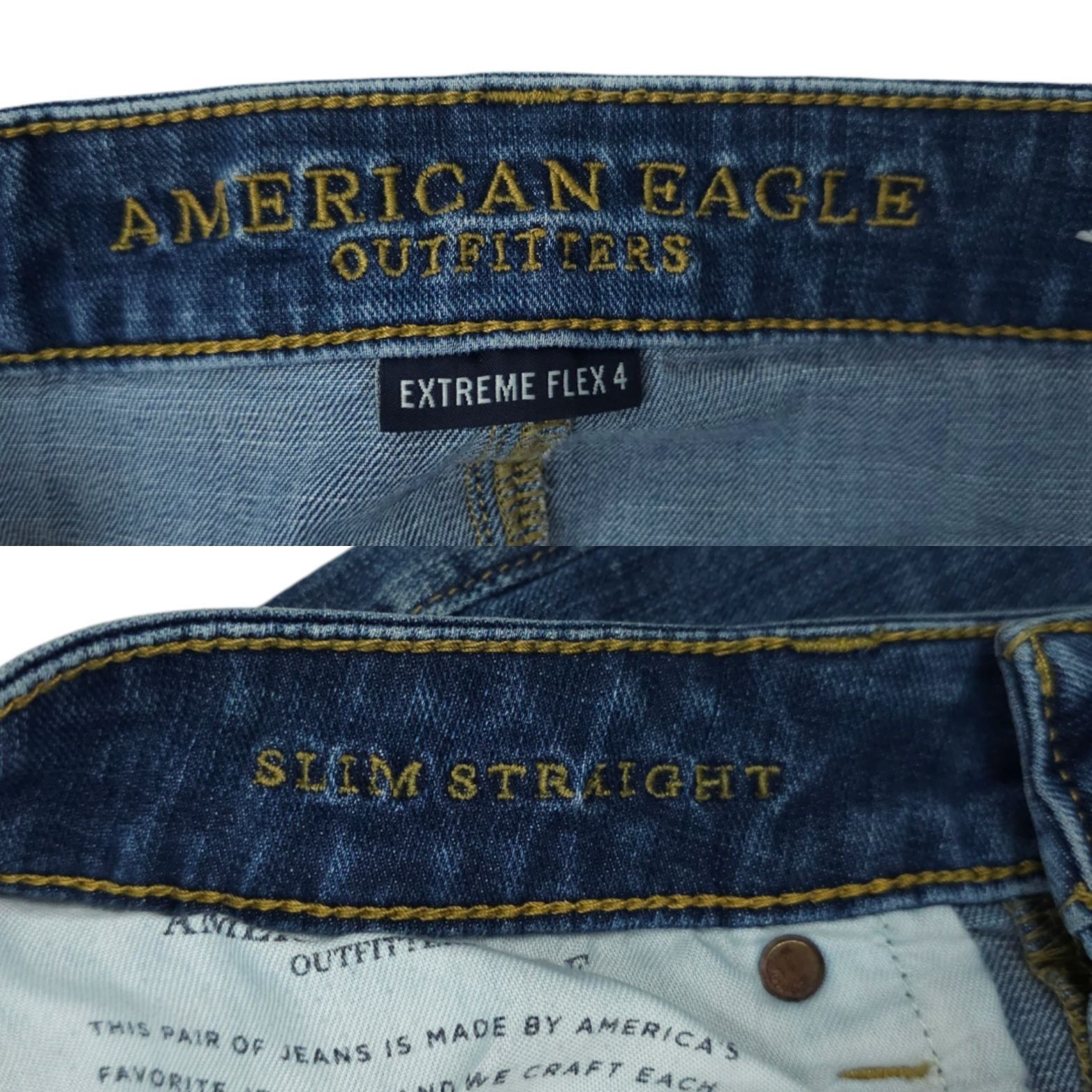 American Eagle Outfitters American Eagle Extreme Flex Slim Straight Leg Jeans Women 31 Size 31" - 7 Thumbnail