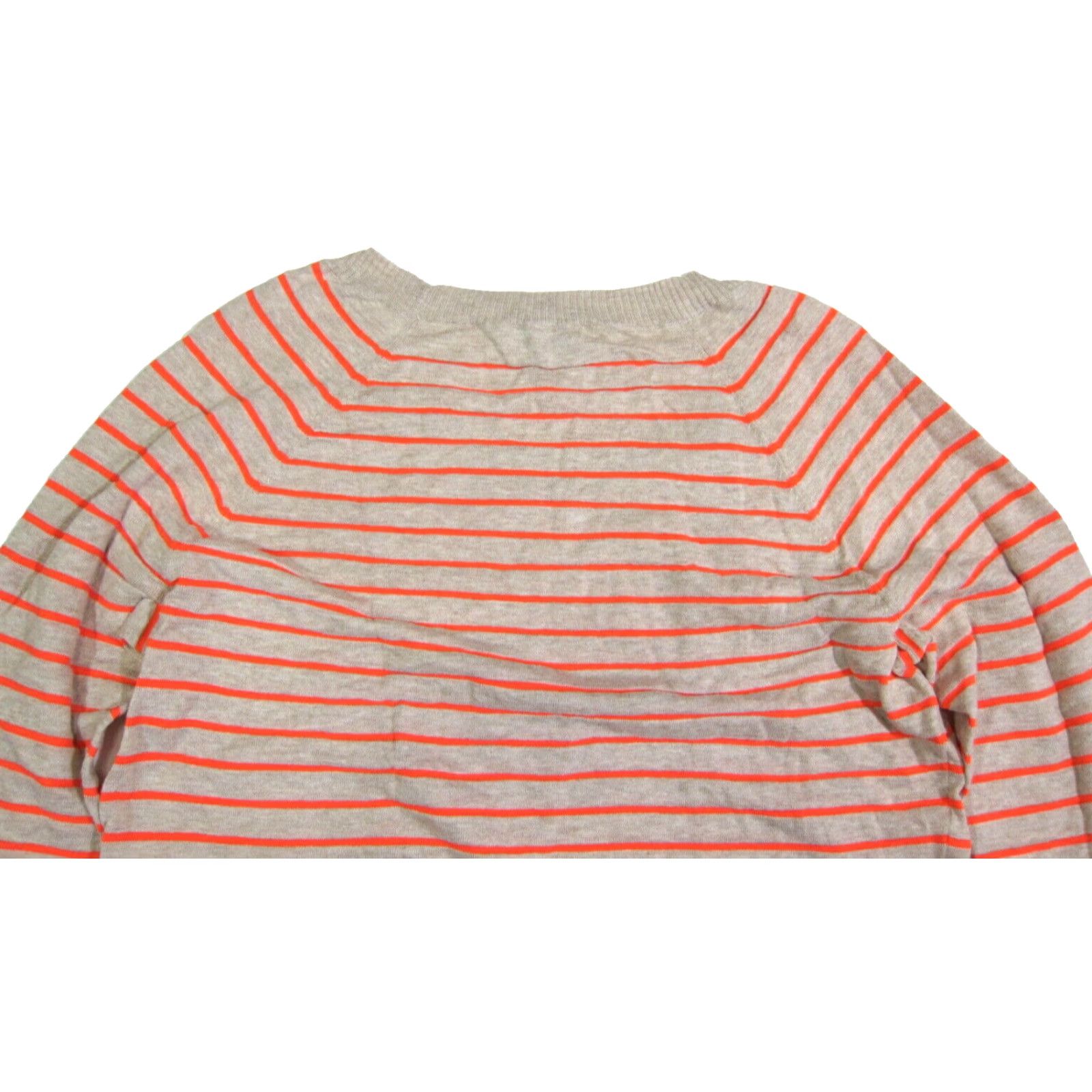 Madewell Madewell Neon Orange Brown Stripe 3/4 Sleeve Lightweight Sweater Women XS Size XS / US 0-2 / IT 36-38 - 5 Thumbnail