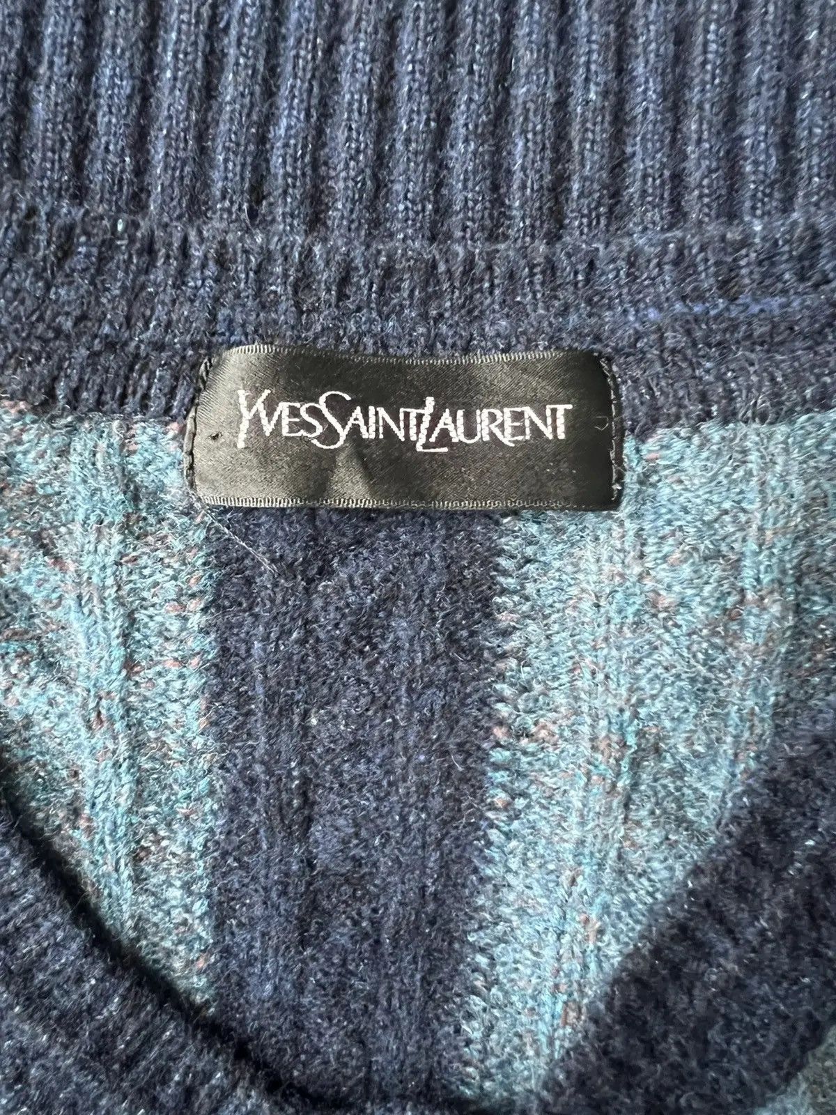 Yves Saint Laurent Vintage 90s Yves Saint Lauren 3D Cable Knitwear Sweater Size US M / EU 48-50 / 2 - 6 Thumbnail