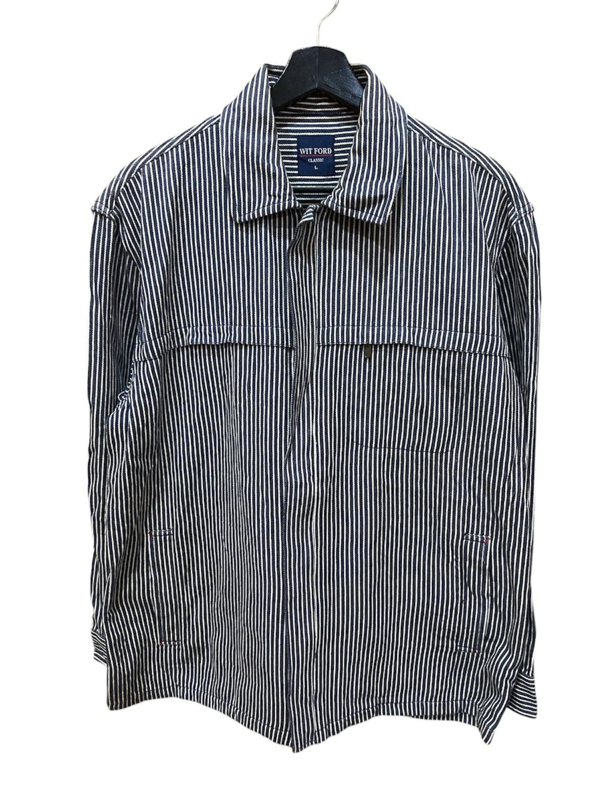 Vintage Wit Ford Classic Striped Workwear Jacket - Vintage Japanese Size US L / EU 52-54 / 3 - 1 Thumbnail