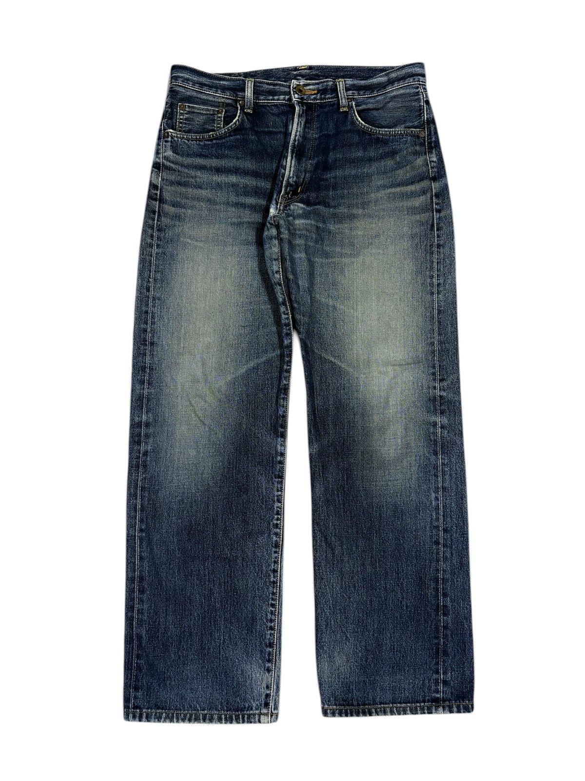 Edwin RARE 90s EDWIN 505XX DISTRESSED SELVEDGE REDLINE DENIM JEANS Size US 34 / EU 50 - 2 Thumbnail