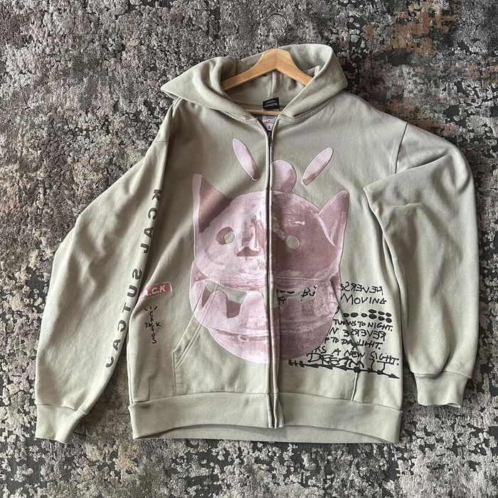 travis scott cactus jack for fragment sunrise zip up hoodie