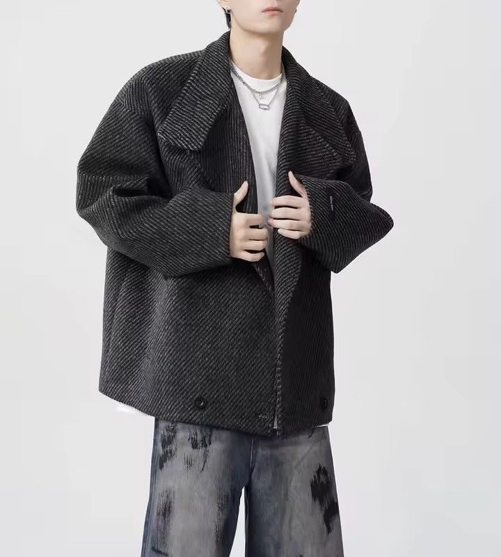 Vintage Retro Y2k Wool Blend Warm Loose Trendy Coat Jacket Size US XL / EU 56 / 4 - 7 Thumbnail