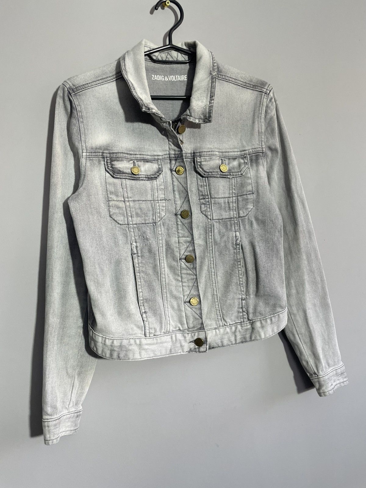 Zadig & Voltaire Zadig & Voltaire ROCK Gray Denim jacket size 16 Size M / US 6-8 / IT 42-44 - 3 Thumbnail