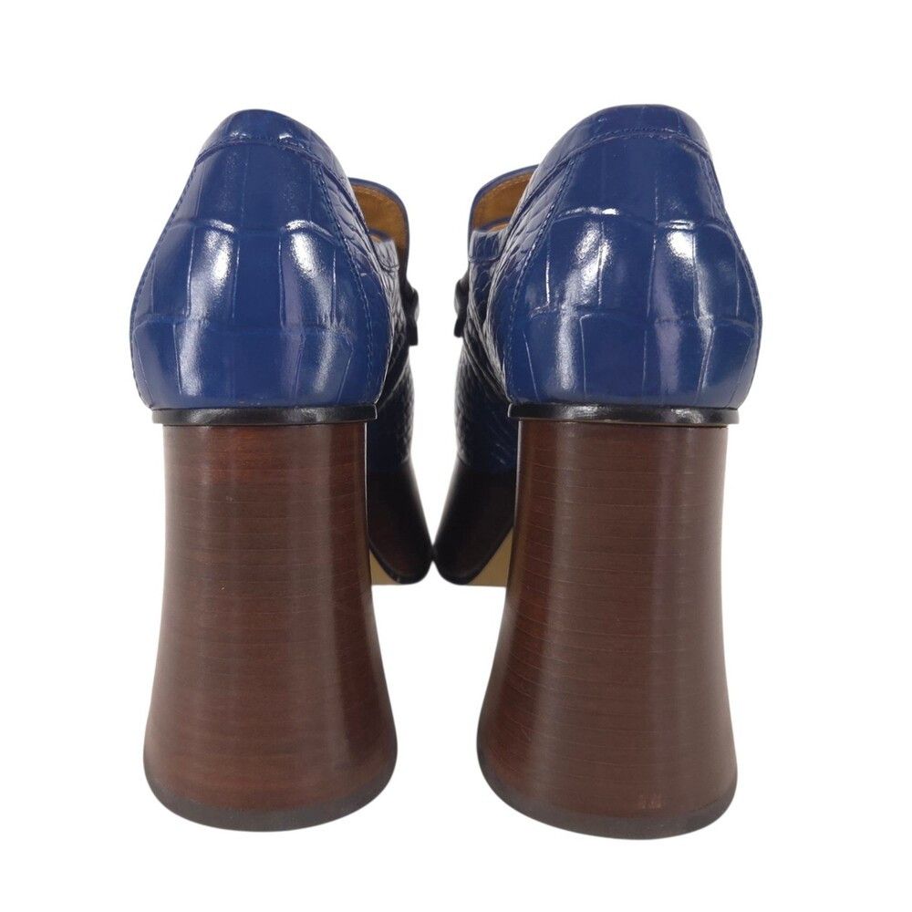 Gucci Gucci Royale Blue Croc Embossed Horsebit Platform Pump 6.5 Size US 6.5 / IT 36.5 - 6 Thumbnail