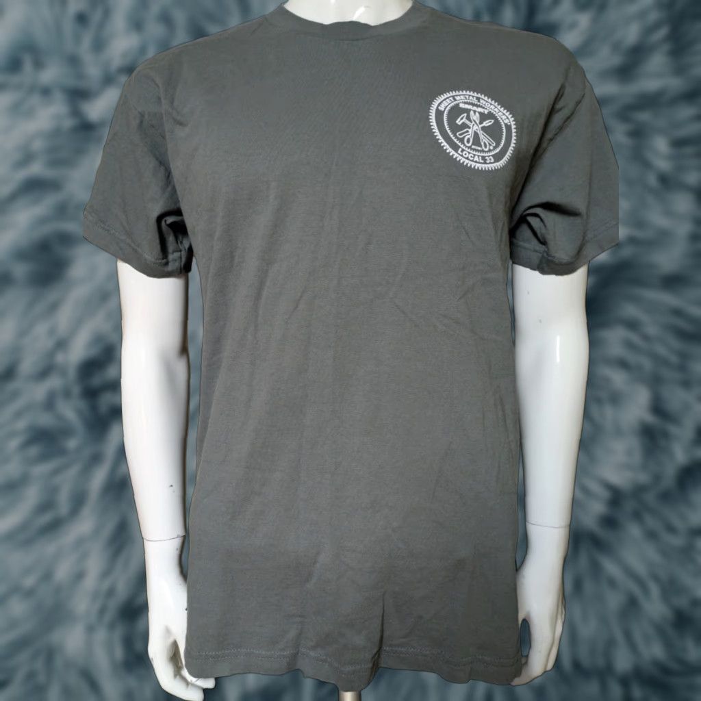 Vintage SMART Sheet Metal Workers Union Local 33 Toledo OH T Shirt Large Bayside Cotton Gray Crew Neck Short Sleeve Men Graphic Tee Size US L / EU 52-54 / 3 - 1 Thumbnail