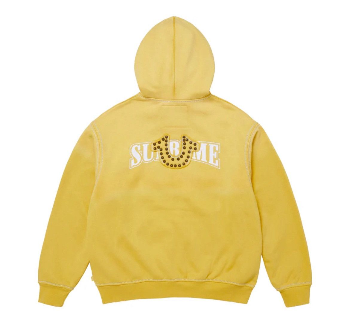 Supreme × True Religion Supreme True Religion Zip Up Hooded Sweatshirt Yellow FW25 Size US XL / EU 56 / 4 - 2 Thumbnail