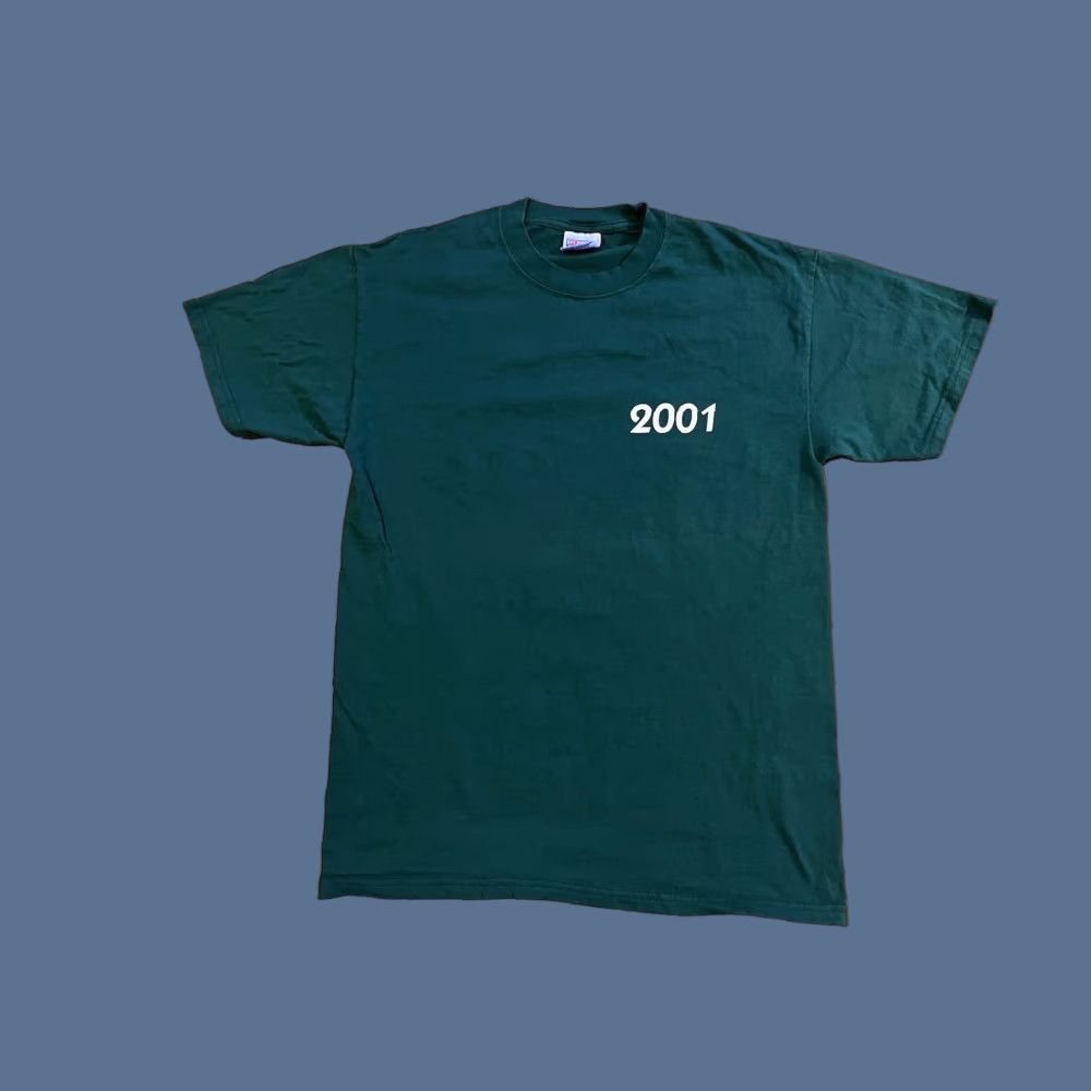 Hanes VINTAGE Hanes Shirt Men Medium Green Camp Weitzel Lake Champlain 2001 Logo Graphic Print Crew Neck Short Sleeve Jersey Cotton Size US M / EU 48-50 / 2 - 1 Thumbnail