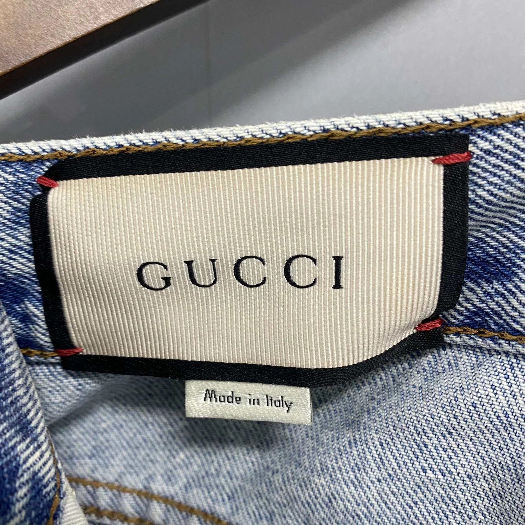 Gucci GUCCI Floral Embroidered Denim Mini Skirt Women's 38 Size XS / US 0-2 / IT 36-38 - 4 Thumbnail