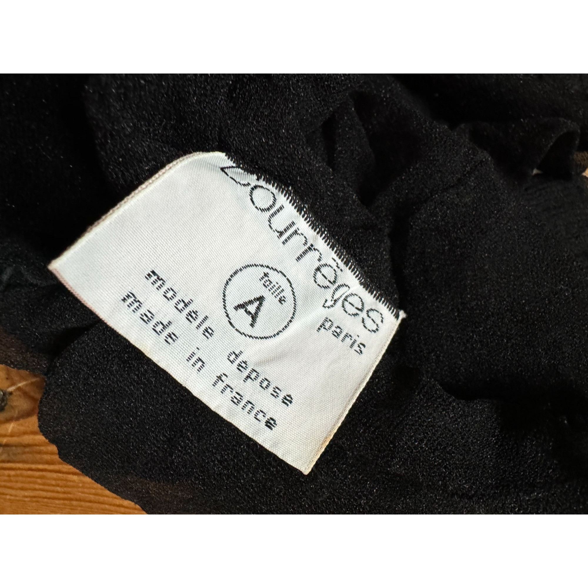 Courreges 1970s Black Nylon Sheer Top Size XS / US 0-2 / IT 36-38 - 5 Thumbnail