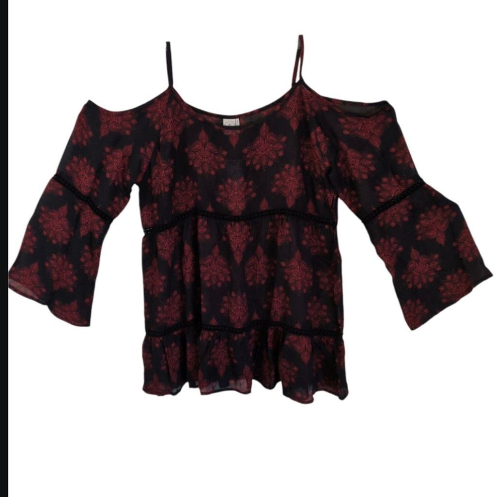 Other Paper Crane Paisley Boho Cold Shoulder Top Size L Size L / US 10 / IT 46 - 2 Thumbnail