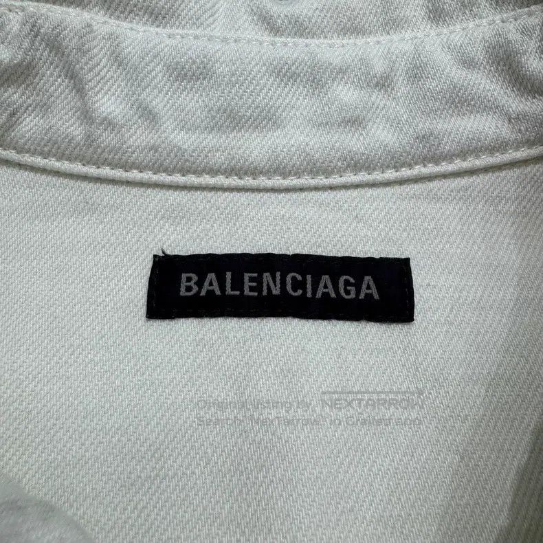 Balenciaga Balenciaga Splashed Distressed Denim Shirt Size US S / EU 44-46 / 1 - 2 Thumbnail
