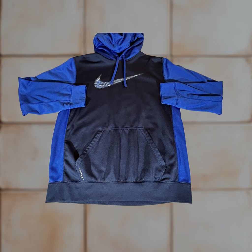 Nike Nike Hoodie Mens Large Blue Therma-FIT Pullover Fleece Sweatshirt Swoosh Logo Size US L / EU 52-54 / 3 - 1 Thumbnail