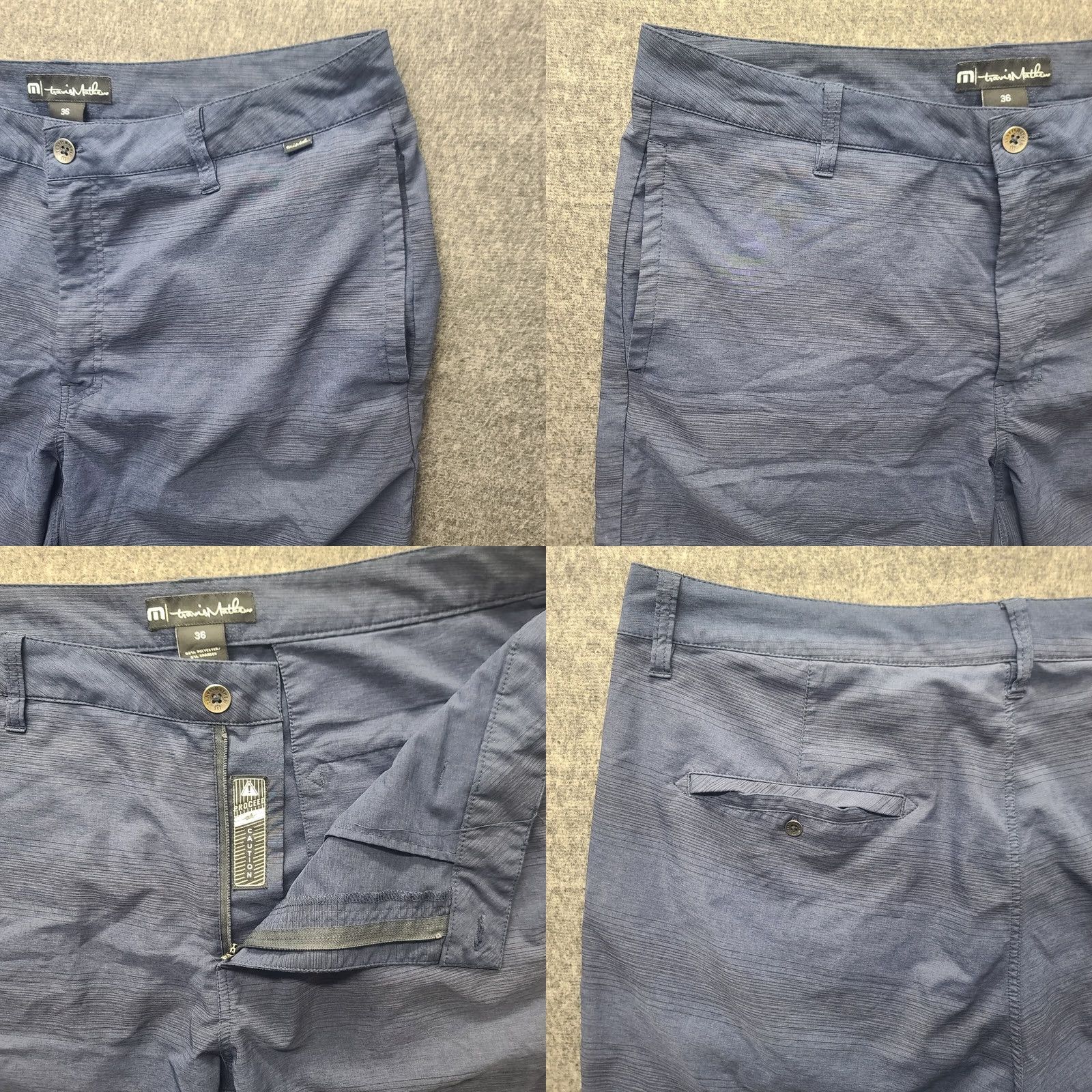 TravisMathew Travis Mathew Mens 36 Regular Fit Chino Shorts Inseam 10 Blue Pants/Shorts Style Sports Size US 36 / EU 52 - 8 Thumbnail
