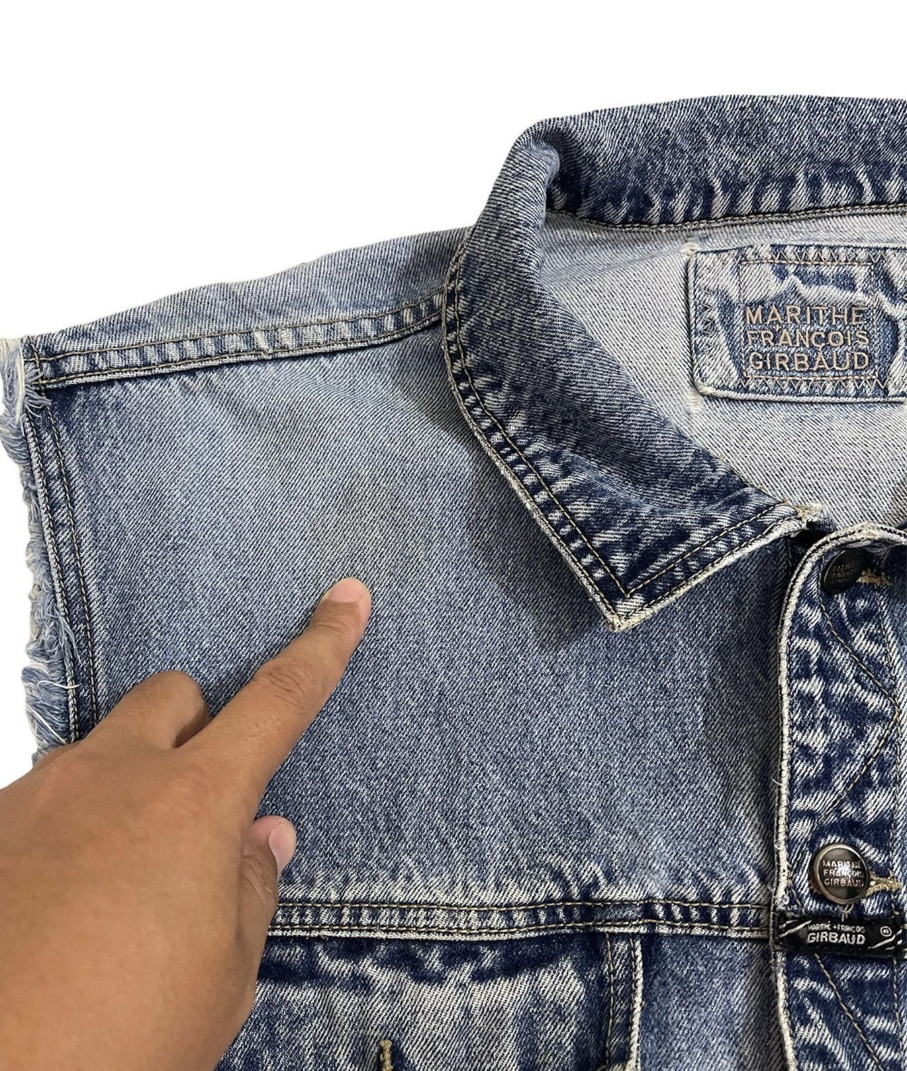 Marithe + Francois Girbaud Marithe Francois Girbaud denim jacket sleevless Size US XXL / EU 58 / 5 - 9 Thumbnail