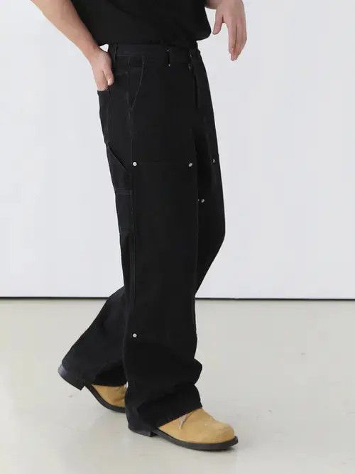 Jean Baggy Black Flared Denim Jeans Size US 32 / EU 48 - 4 Thumbnail