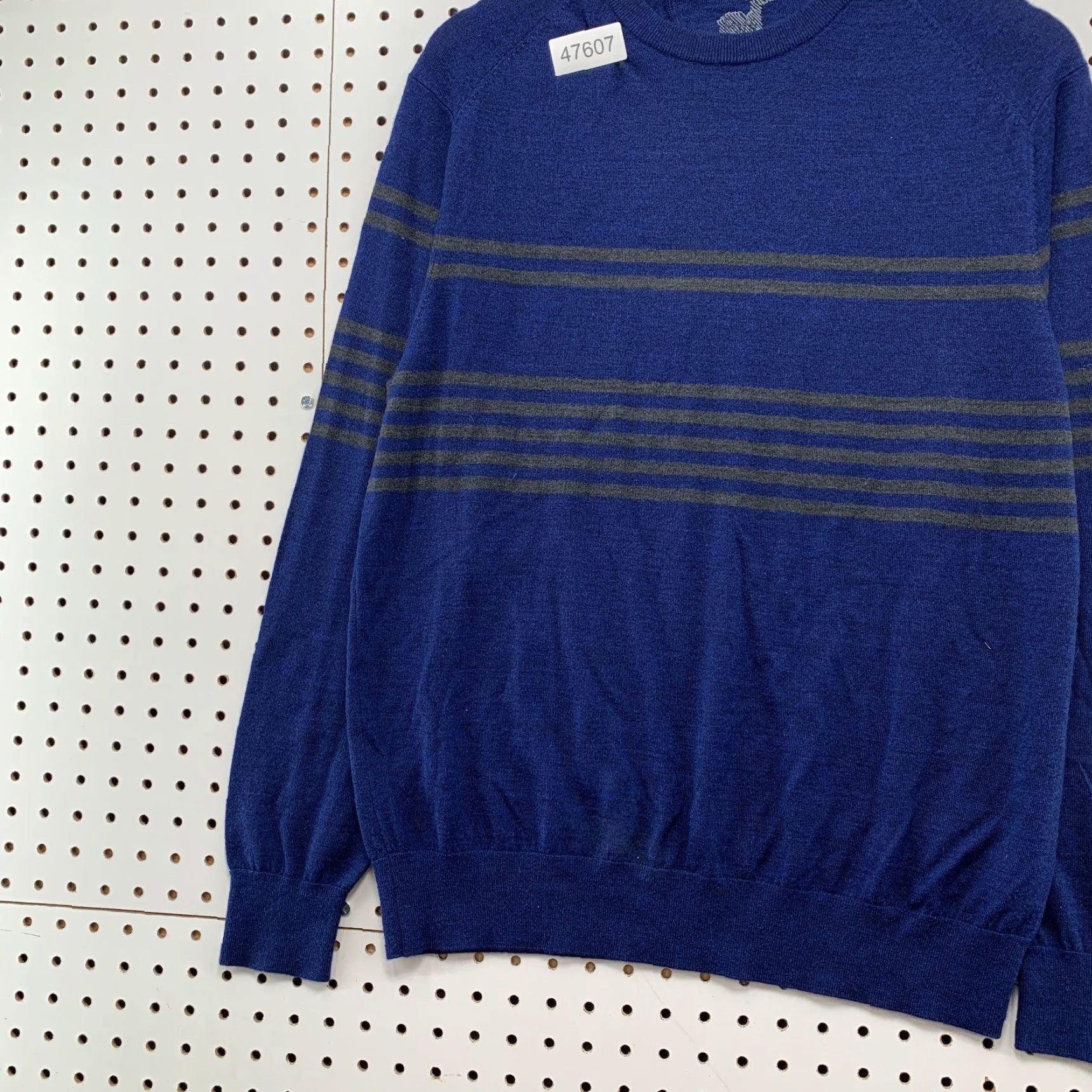 Vintage Raffi Merino Wool Sweater Mens Large Blue Striped Crewneck Preppy Casual Jacket? Size US L / EU 52-54 / 3 - 6 Thumbnail