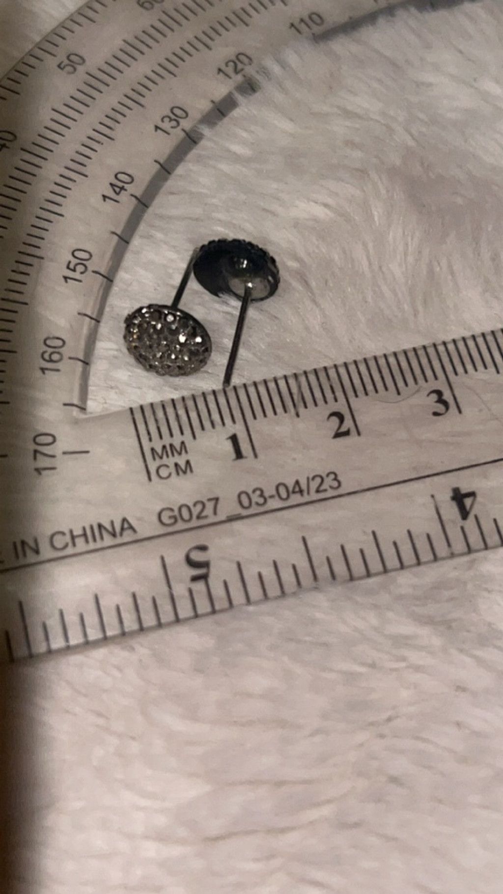 The Unbranded Brand Women's Unbranded Gray Pave Stud Earrings One Size Size ONE SIZE - 3 Thumbnail