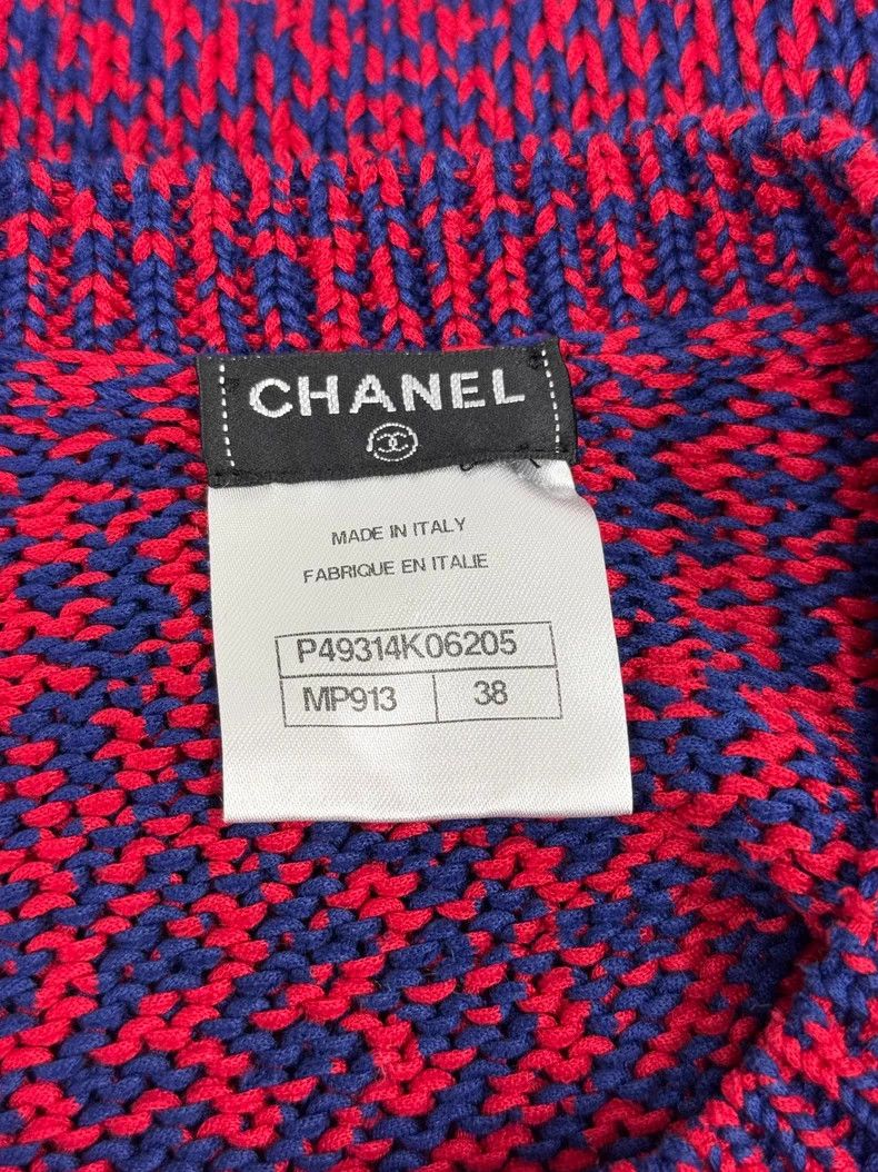 Chanel Chanel Red and blue knitted sweater Size XS / US 0-2 / IT 36-38 - 4 Thumbnail