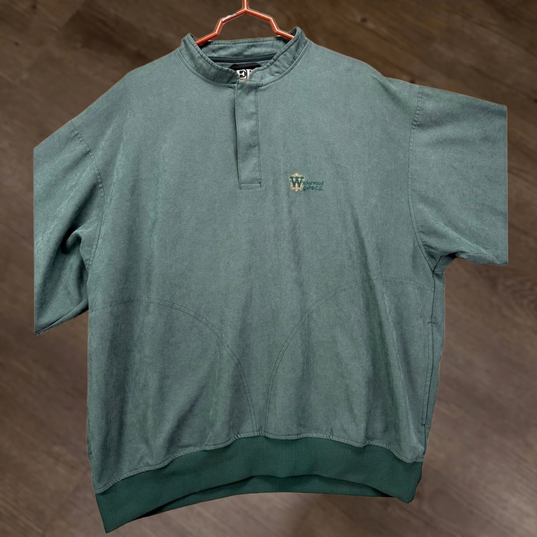 Vintage Zero Restriction Golf Pullover Jacket Mens XL Green Nylon Blend Quarter Snap Logo Jacket Size US XL / EU 56 / 4 - 1 Thumbnail