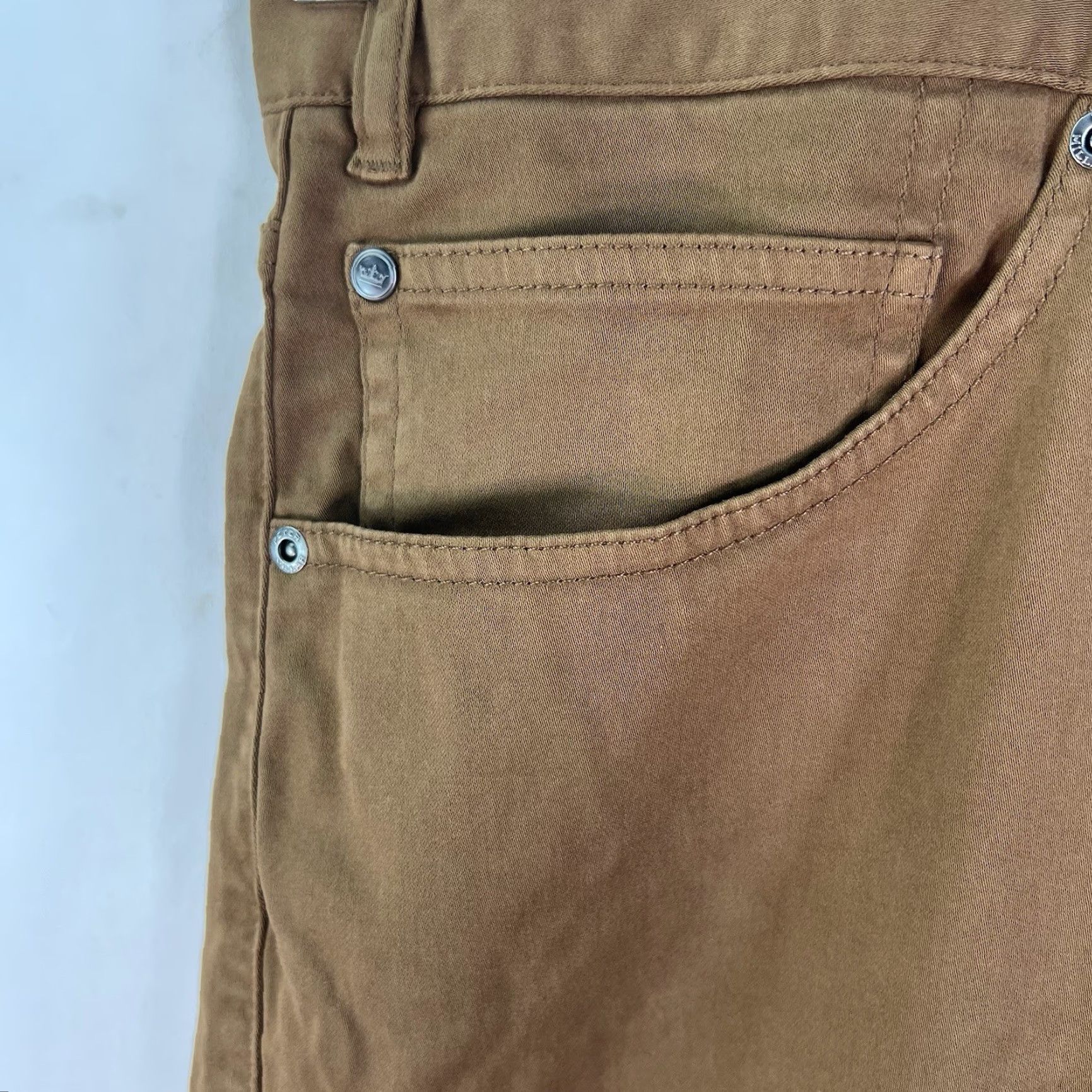 Peter Millar VINTAGE Peter Millar Jeans Mens Straight Fit 48 Regular Waist 33 Tan Cotton Stretch Denim Size US 32 / EU 48 - 7 Thumbnail