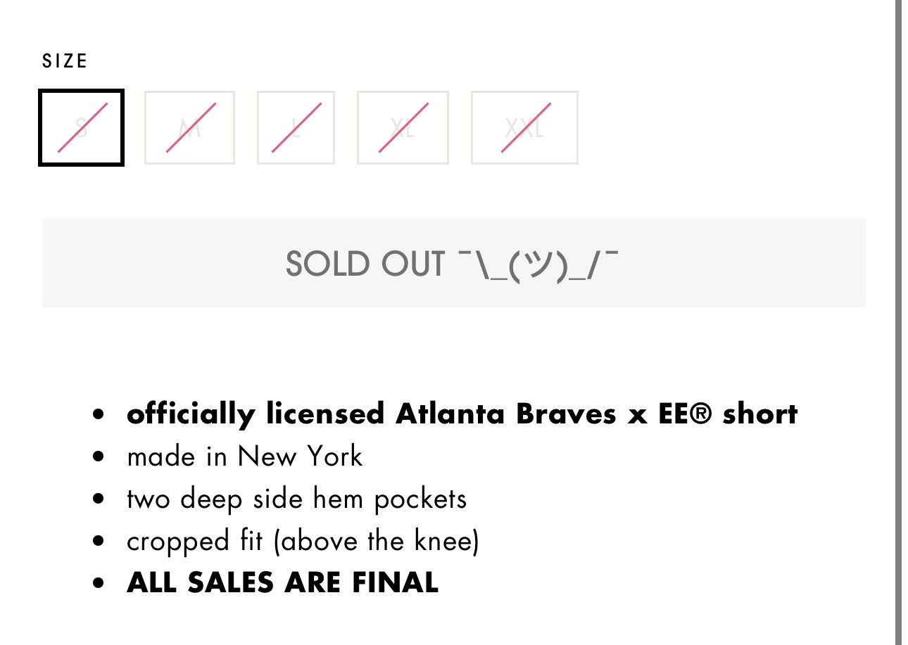 Eric Emanuel Eric Emanuel Atlanta Braves Basic Shorts XL Size US 36 / EU 52 - 10 Thumbnail