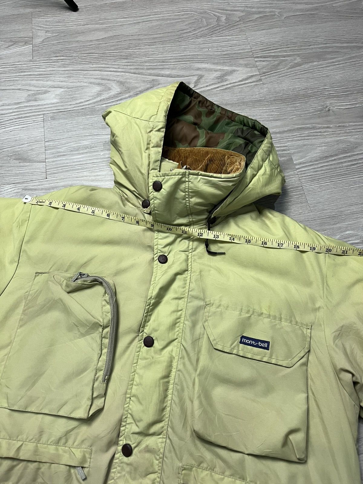 Montbell 1990s Montbell Reversible Camo Down Jacket Size US L / EU 52-54 / 3 - 18 Thumbnail