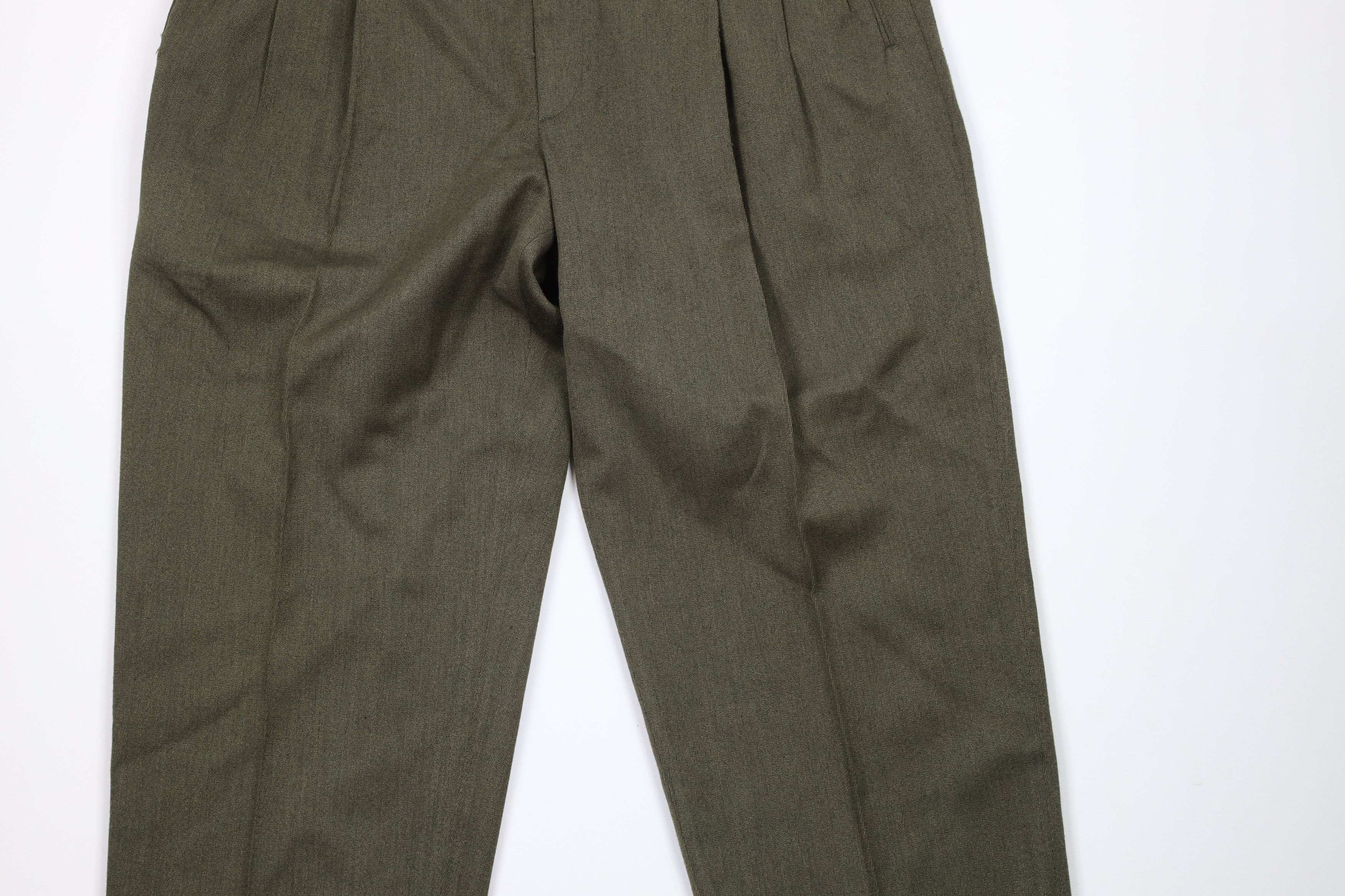 Vintage Vintage 90s Streetwear Pleated Wide Leg Trousers Pants Green Size US 38 / EU 54 - 3 Thumbnail