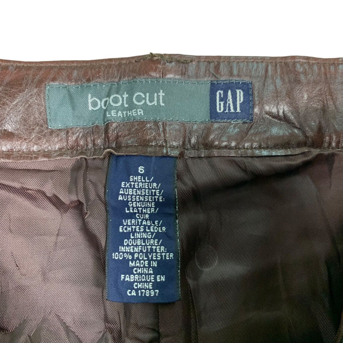 Gap Y2K Fall 00 GAP Bootcut Leather Pant #0051-C4 Size US 28 / EU 44 - 14 Thumbnail