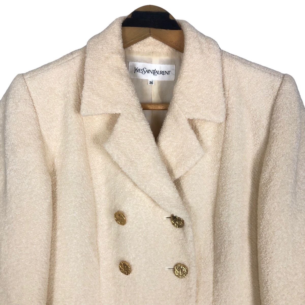 Yves Saint Laurent Yves Saint Laurent Short Coat Wool Light Jacket Luxury Size XS / US 0-2 / IT 36-38 - 3 Thumbnail