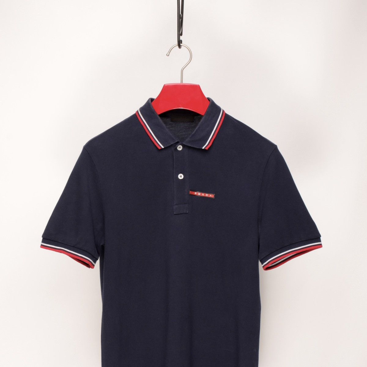 Prada Authentic PRADA Polo Shirts Dark Blue Size: L Size US L / EU 52-54 / 3 - 2 Thumbnail