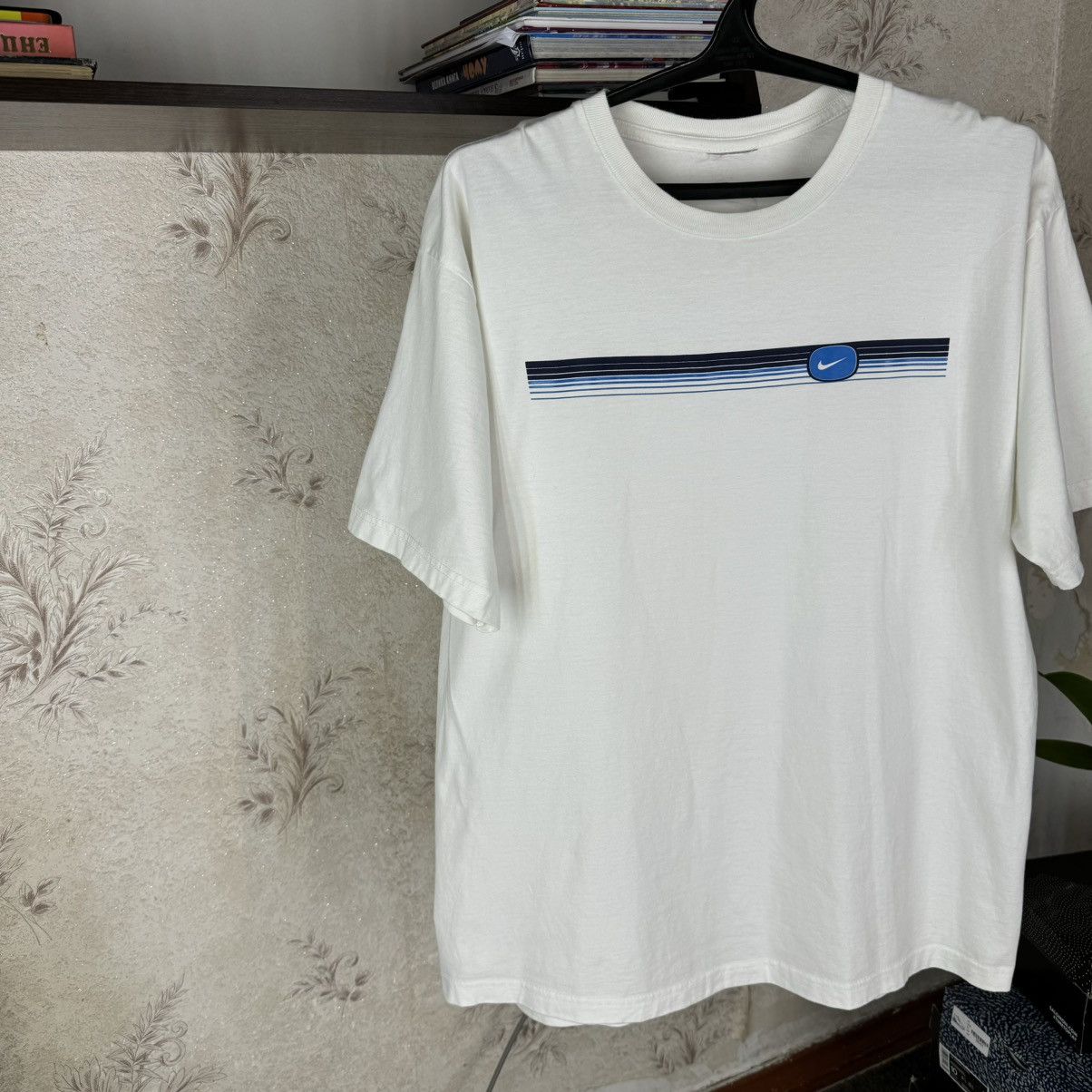 Nike × Vintage Vintage 00s Nike T shirt Centre Logo Tn Drill White XL Mens Size US XL / EU 56 / 4 - 5 Thumbnail