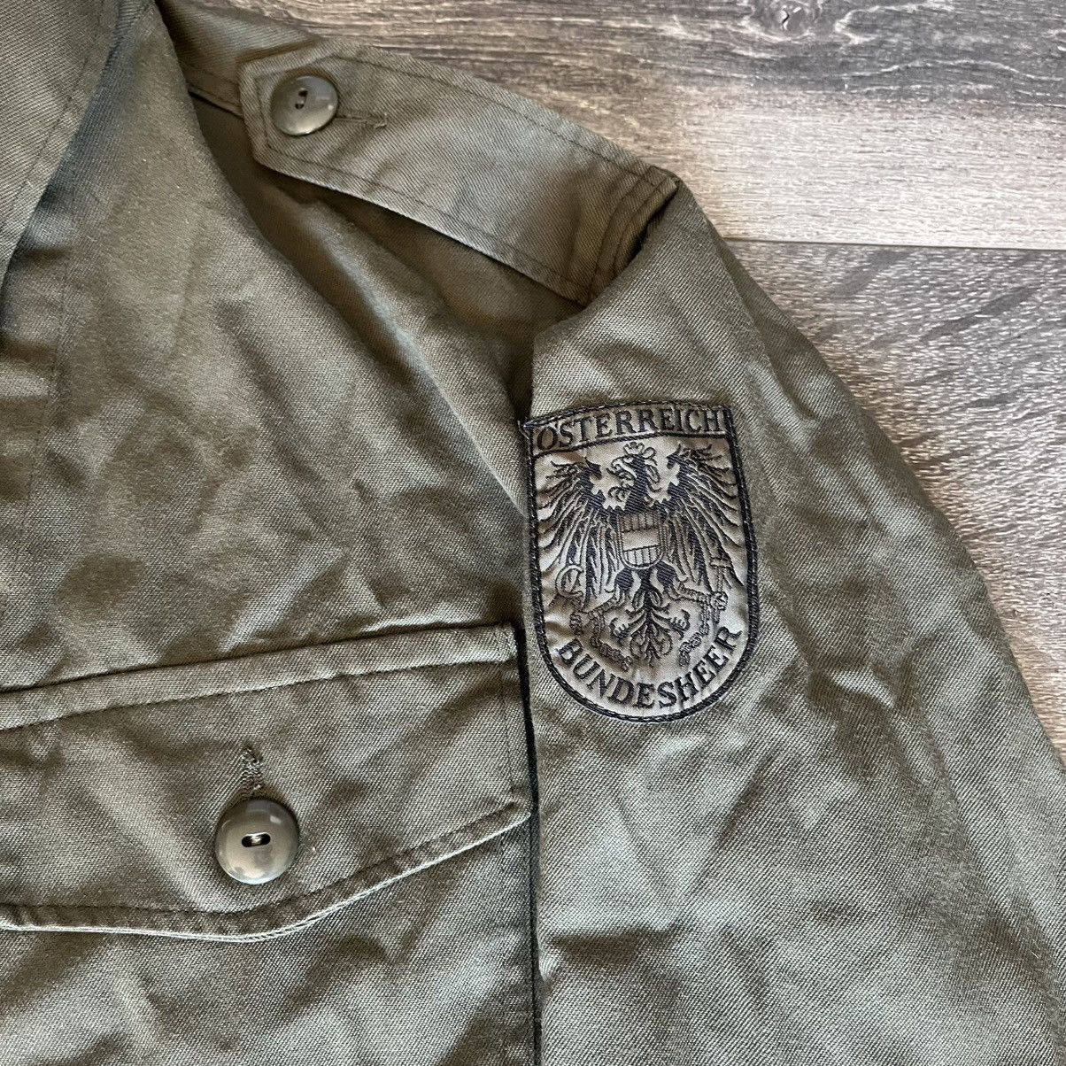 Vintage Vintage 80s German Army Military Field Button Up Shirt Khaki Size US L / EU 52-54 / 3 - 5 Thumbnail