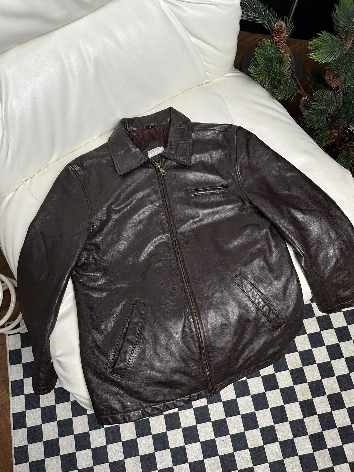 Vintage Vintage leather cropped jacket sprit 90s boxy fit Size US M / EU 48-50 / 2 - 1 Thumbnail
