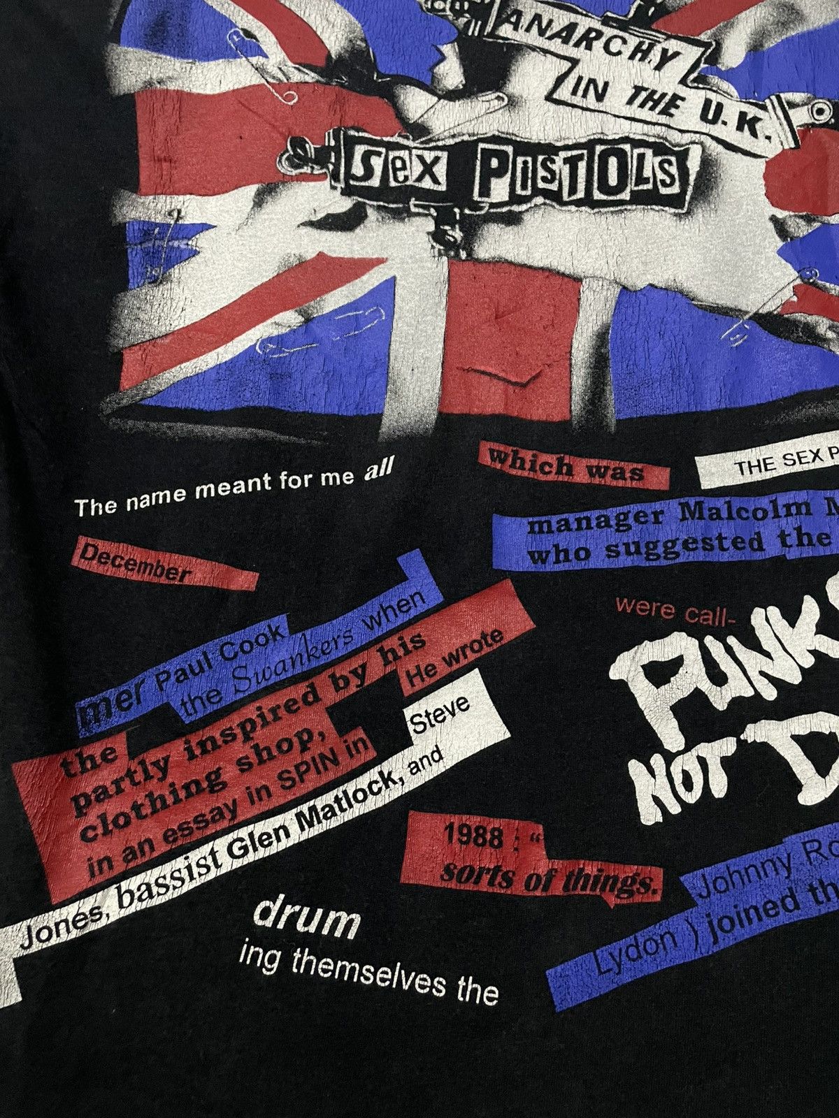 Vintage Vintage Original 90s Sex Pistols Punk Johny Rotten Sunfaded Size US L / EU 52-54 / 3 - 12 Thumbnail